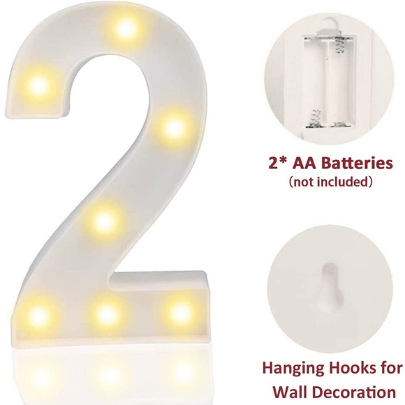 Led Light Up Number #2 - Picture 2 of 4